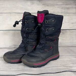 Geox Navy and Pink Kids Insulated Snow Boots